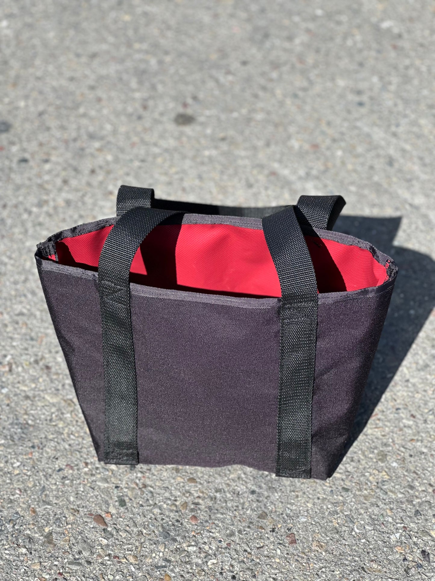 Small tote bag black/red