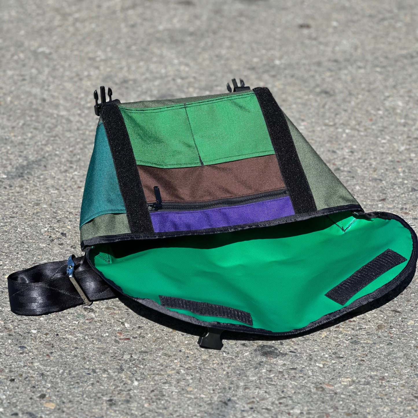 Olive green medium sling bag