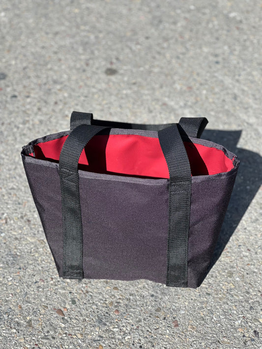 Small tote bag black/red